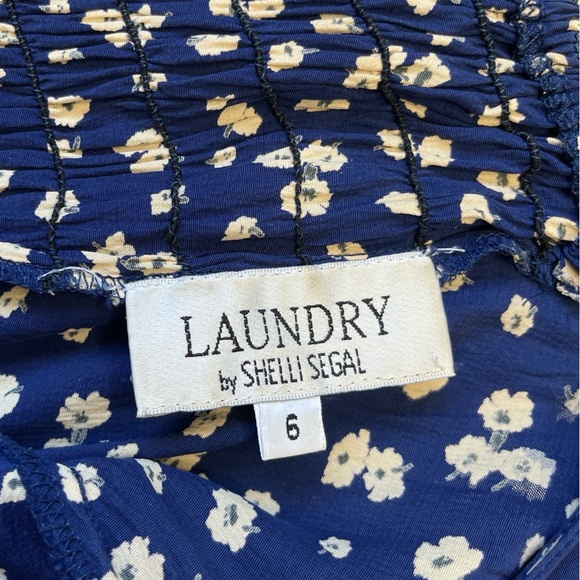 Laundry By Shelli Segal Blue Floral Mini Dress - Picture 4 of 13